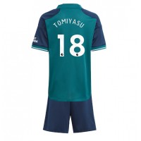 Arsenal Takehiro Tomiyasu #18 Tredje Tröja Barn 2023-24 Kortärmad (+ Korta byxor)